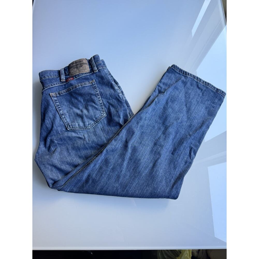 Wrangler Men's Premium Quality Blue Denim Straight Jeans Size 36 x 29